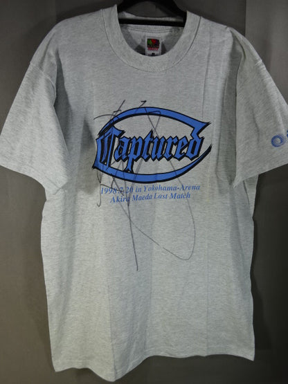 【直筆サイン入り】前田日明 Captured 1998.7.20 LASTMATCH Tシャツ①(グレー)