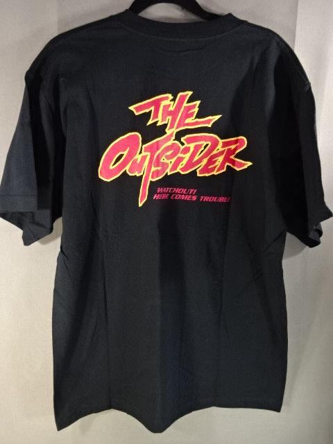 【直筆サイン入り】前田日明 THE OUTSIDER Tシャツ①(ブラック)