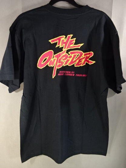 【直筆サイン入り】前田日明 THE OUTSIDER Tシャツ①(ブラック)