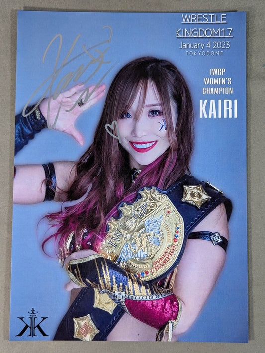 ★IWGP女子王座★ KAIRI 直筆サイン入りポートレート(A-1)