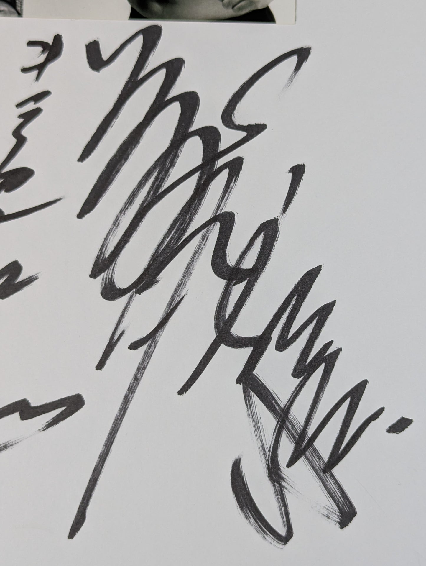 キラー・カーン＆藤原喜明(白黒ブロマイド貼付)