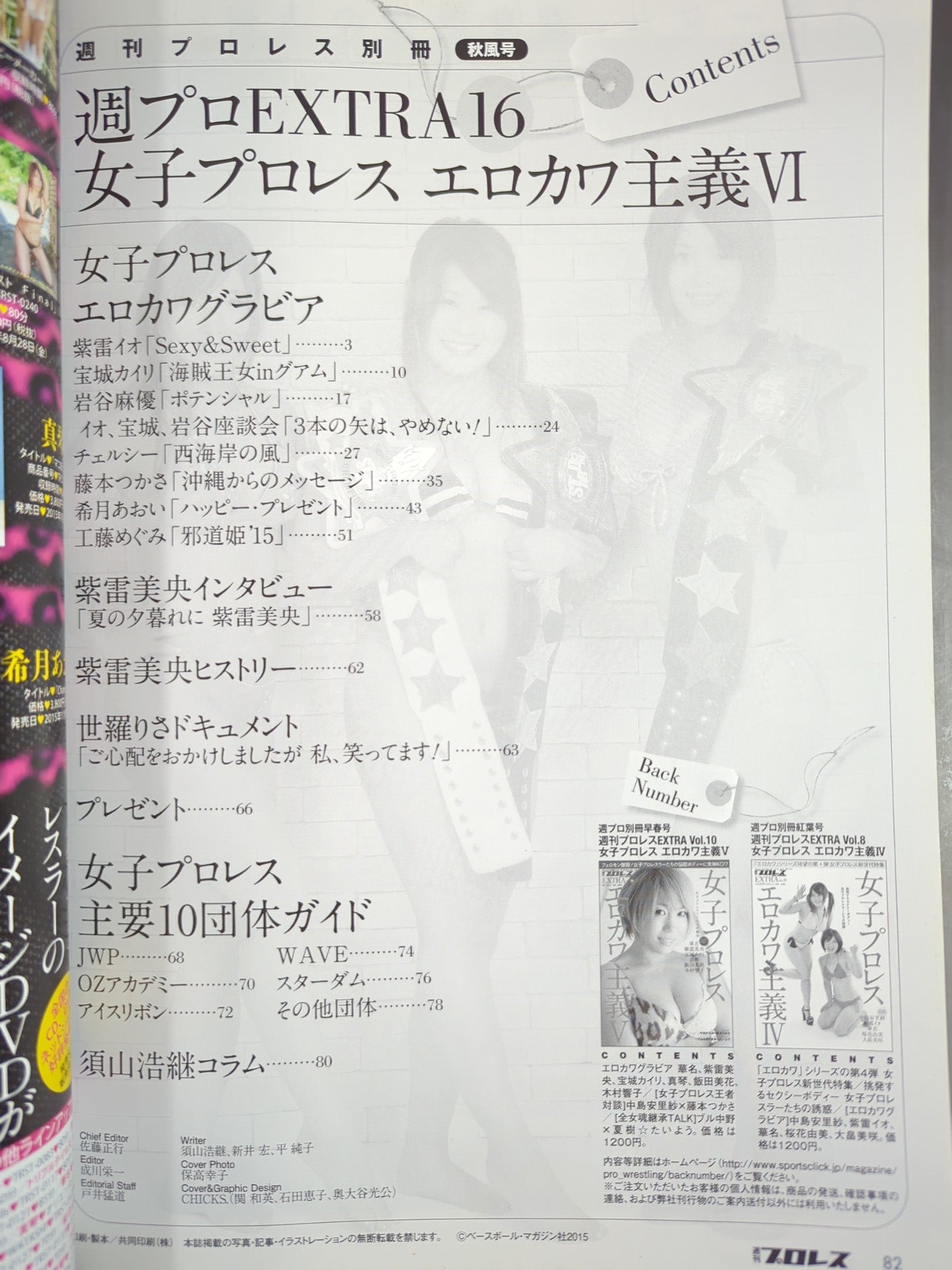 Weekly Pro Wrestling  Appendix 122 "Girls Pro Wrestling  Erokawa-ism VI."
