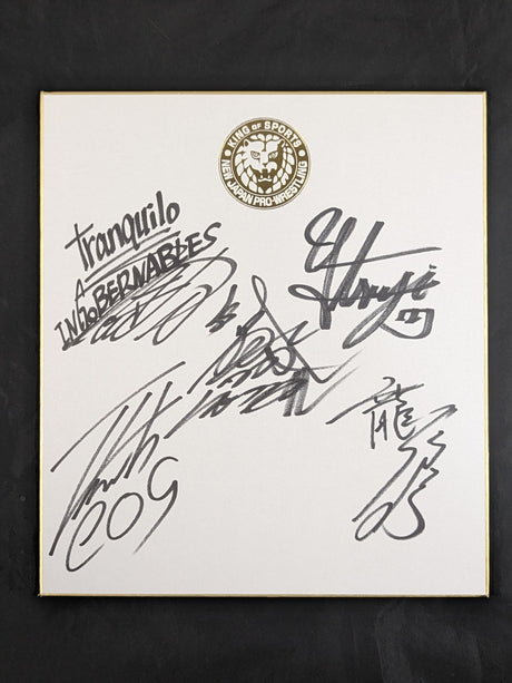 ★ ★ LOS INGOBERNABLES de JAPON 5 fighters  (Lion Mark Shikishi ( Autograph board ) )
