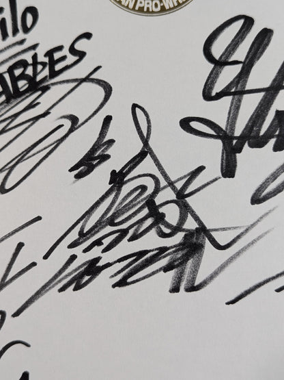 ★ ★ LOS INGOBERNABLES de JAPON 5 fighters  (Lion Mark Shikishi ( Autograph board ) )