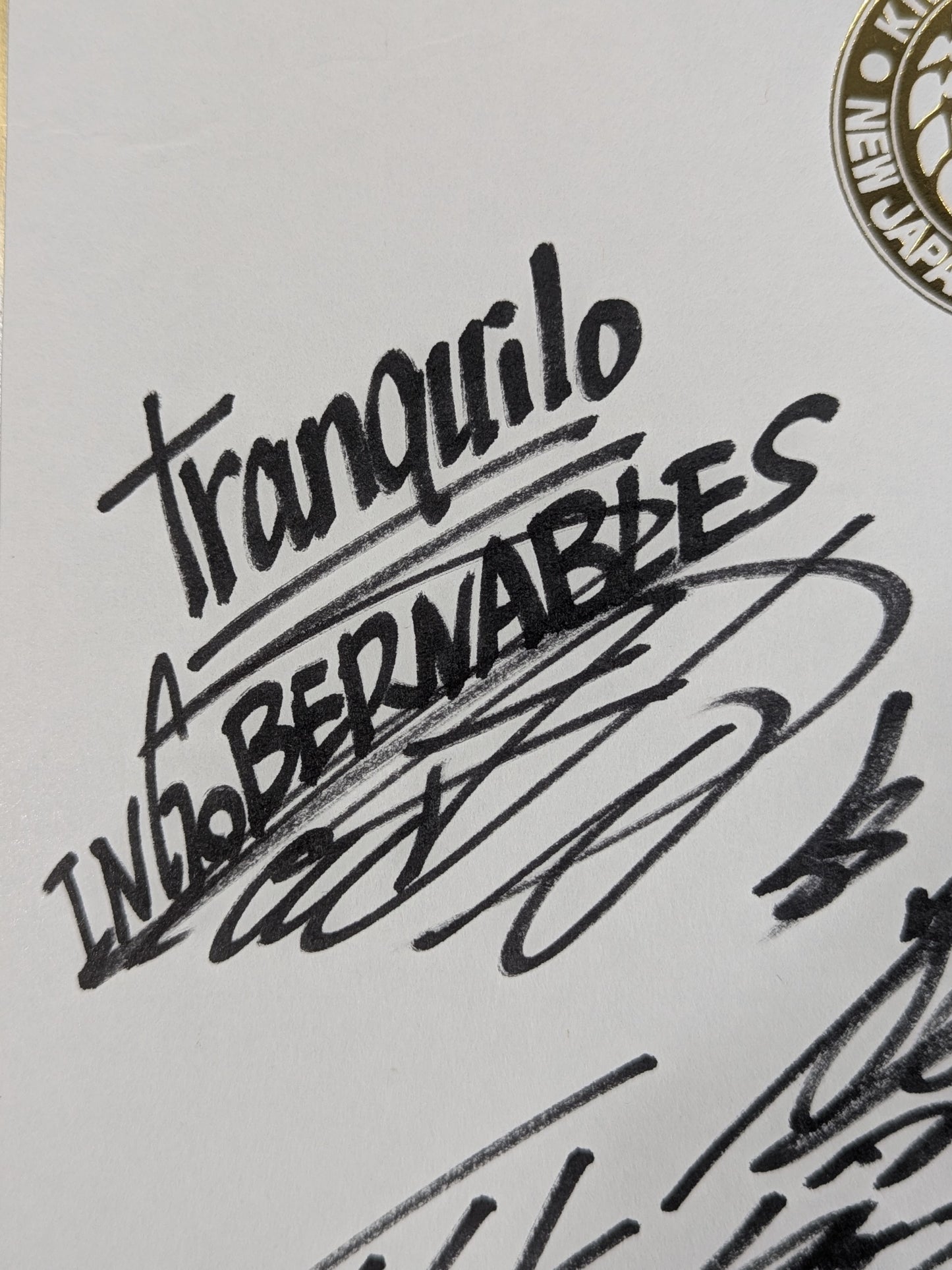 ★ ★ LOS INGOBERNABLES de JAPON 5 fighters  (Lion Mark Shikishi ( Autograph board ) )