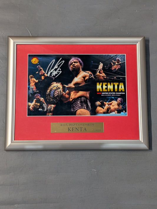 ★IWGP・US★ KENTA New Japan Pro Wrestling Hand signed autograph photo frame