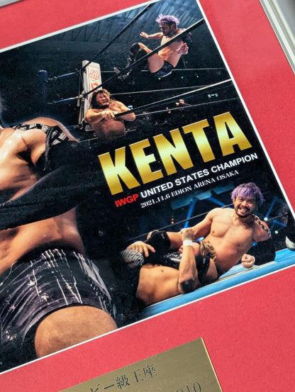★IWGP・US★ KENTA New Japan Pro Wrestling Hand signed autograph photo frame