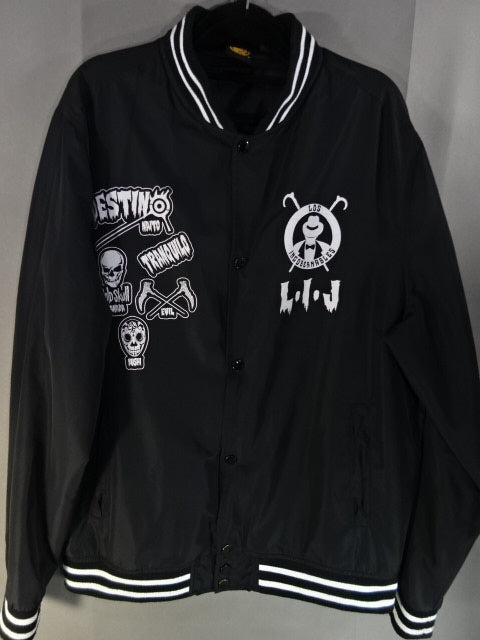 L.I.J. Lightweight Stadium zip-up jacket (1) (Black× White)