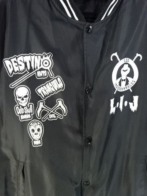 L.I.J. Lightweight Stadium zip-up jacket (1) (Black× White)