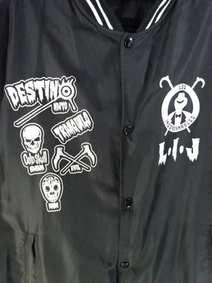 L.I.J. Lightweight Stadium zip-up jacket (1) (Black× White)