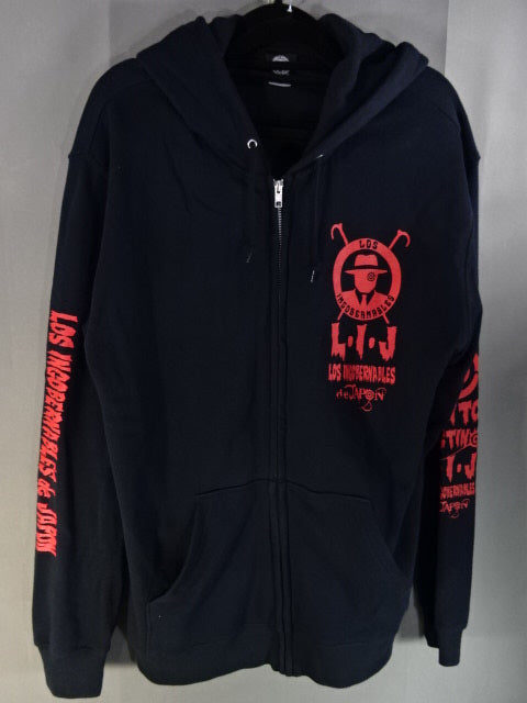 Tetsuya Naito Zip hoodie  (2) (Black×Red)