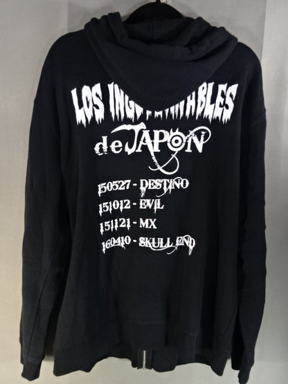 L.I.J. Zip hoodie (1)(Black×White)
