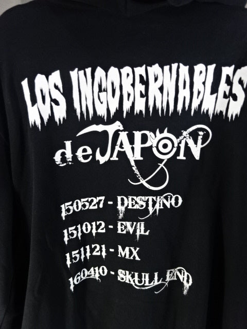 L.I.J. Zip hoodie (1)(Black×White)