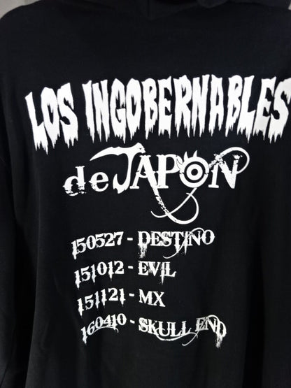 L.I.J. Zip hoodie (1)(Black×White)