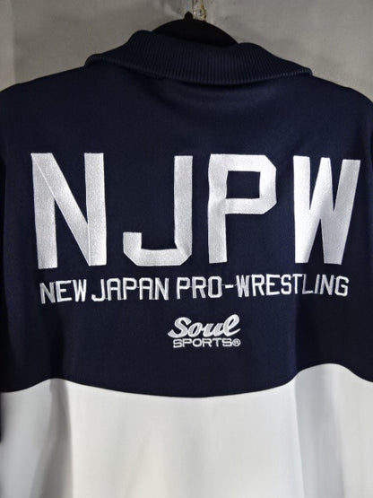 New Japan Pro Wrestling ×SOUL Lion Mark Jersey Jacket (2) (Navy ×White))
