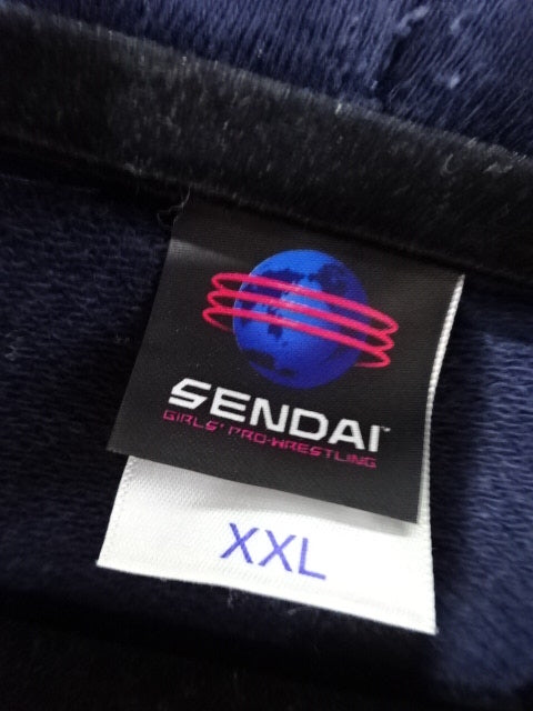 Sendai Girls Pro Wrestling Pullover Hoodie (1) (Navy)