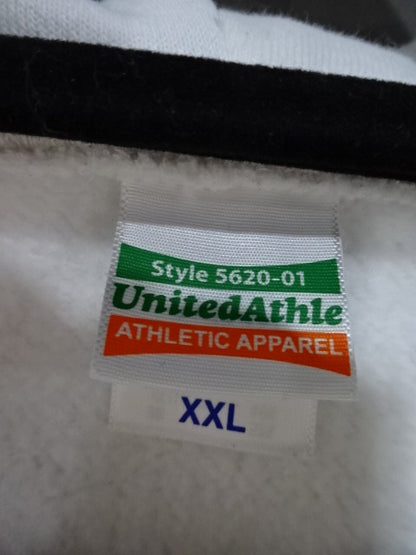 Jun Kasai  CRAZY TILL DEATH Zip hoodie (1) (White)