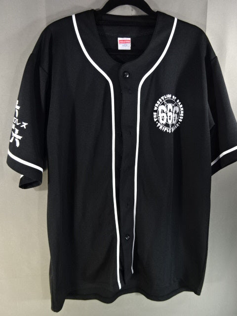Wrestling of Darkness 666  Baseball Shirt (1) (Black)