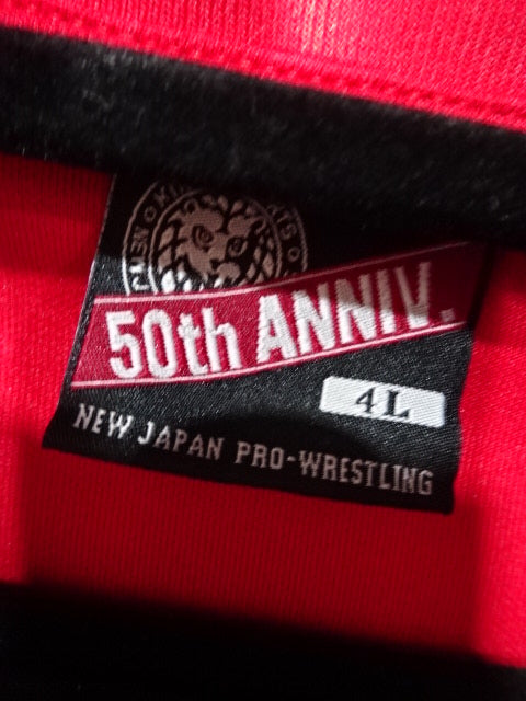New Japan Pro Wrestling × Shimamura Lion Mark Jersey Jackets (5) (50th / Black×Red)