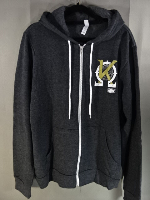 AEW Kenny Omega Zip Hoodie  (1) (Dark Grey)