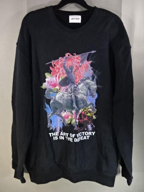 LAZY GOD (Ulka Sasaki  brand) "THE ART OF VICTORY IS IN THE DEFEAT Sweatshirt