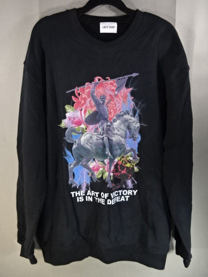 LAZY GOD (Ulka Sasaki  brand) "THE ART OF VICTORY IS IN THE DEFEAT Sweatshirt