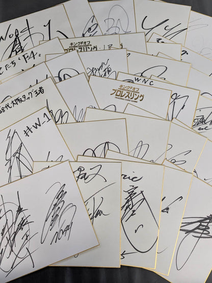 Domestic pro wrestler postscript sign Shikishi ( Autograph board )  Sets(2)
