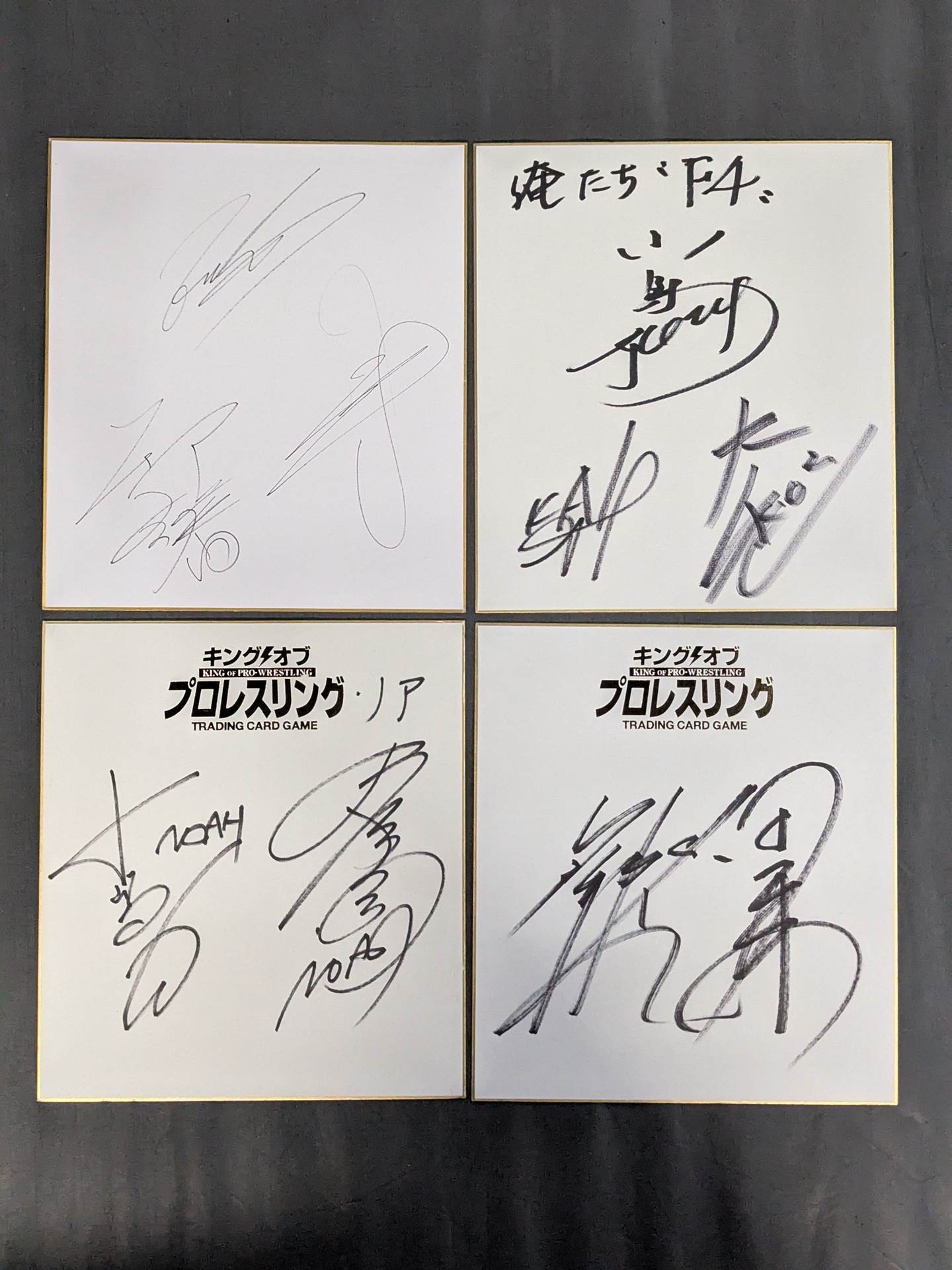 Domestic pro wrestler postscript sign Shikishi ( Autograph board )  Sets(2)