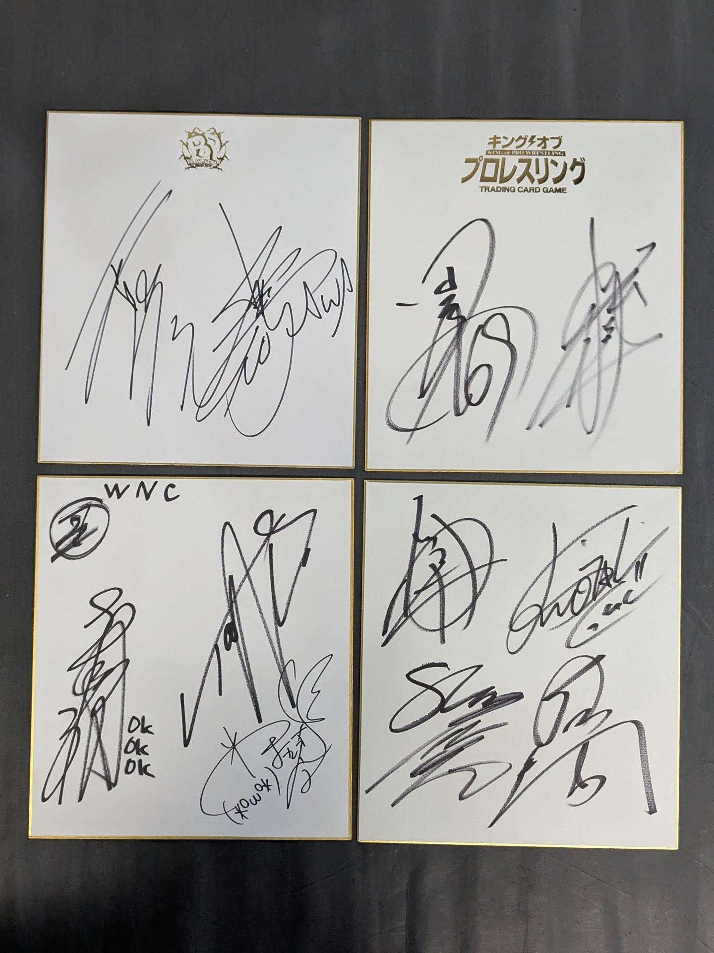 Domestic pro wrestler postscript sign Shikishi ( Autograph board )  Sets(2)