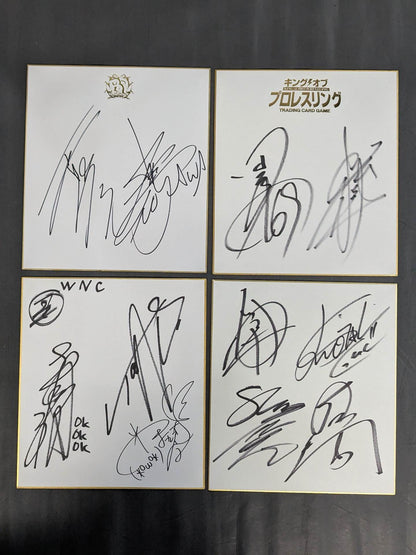 Domestic pro wrestler postscript sign Shikishi ( Autograph board )  Sets(2)