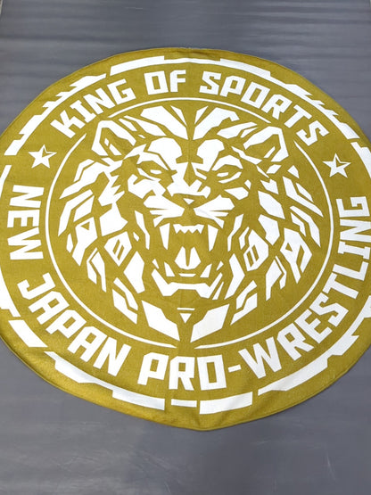 ★新日本プロレス×三越伊勢丹グループ★ エムアイカード入会特典 オリジナルジャンボサークルタオル(金×白)
