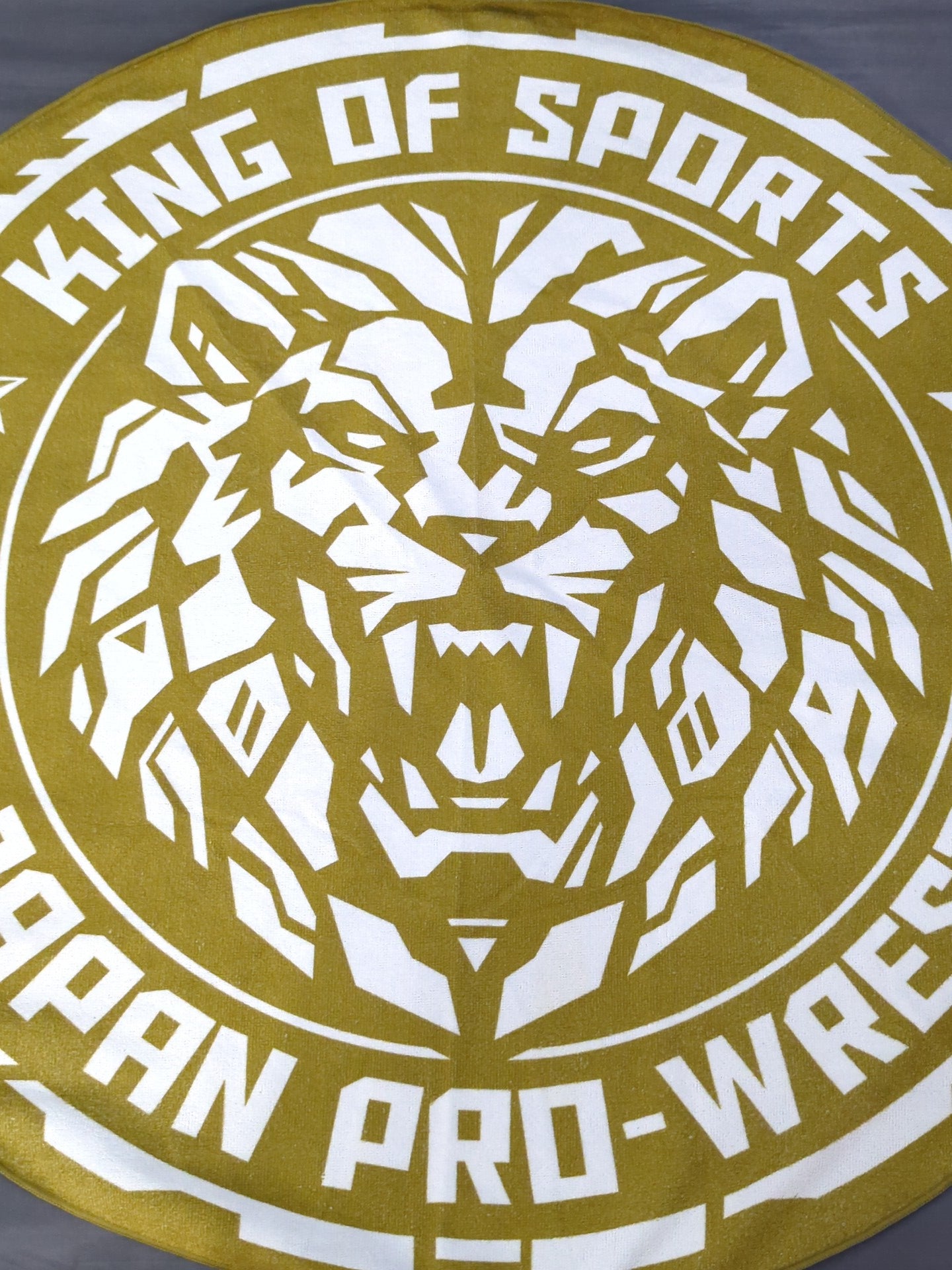 ★新日本プロレス×三越伊勢丹グループ★ エムアイカード入会特典 オリジナルジャンボサークルタオル(金×白)