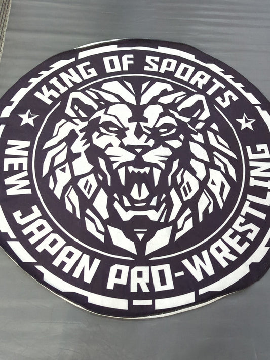 ★新日本プロレス×三越伊勢丹グループ★ エムアイカード入会特典 オリジナルジャンボサークルタオル(黒×白)