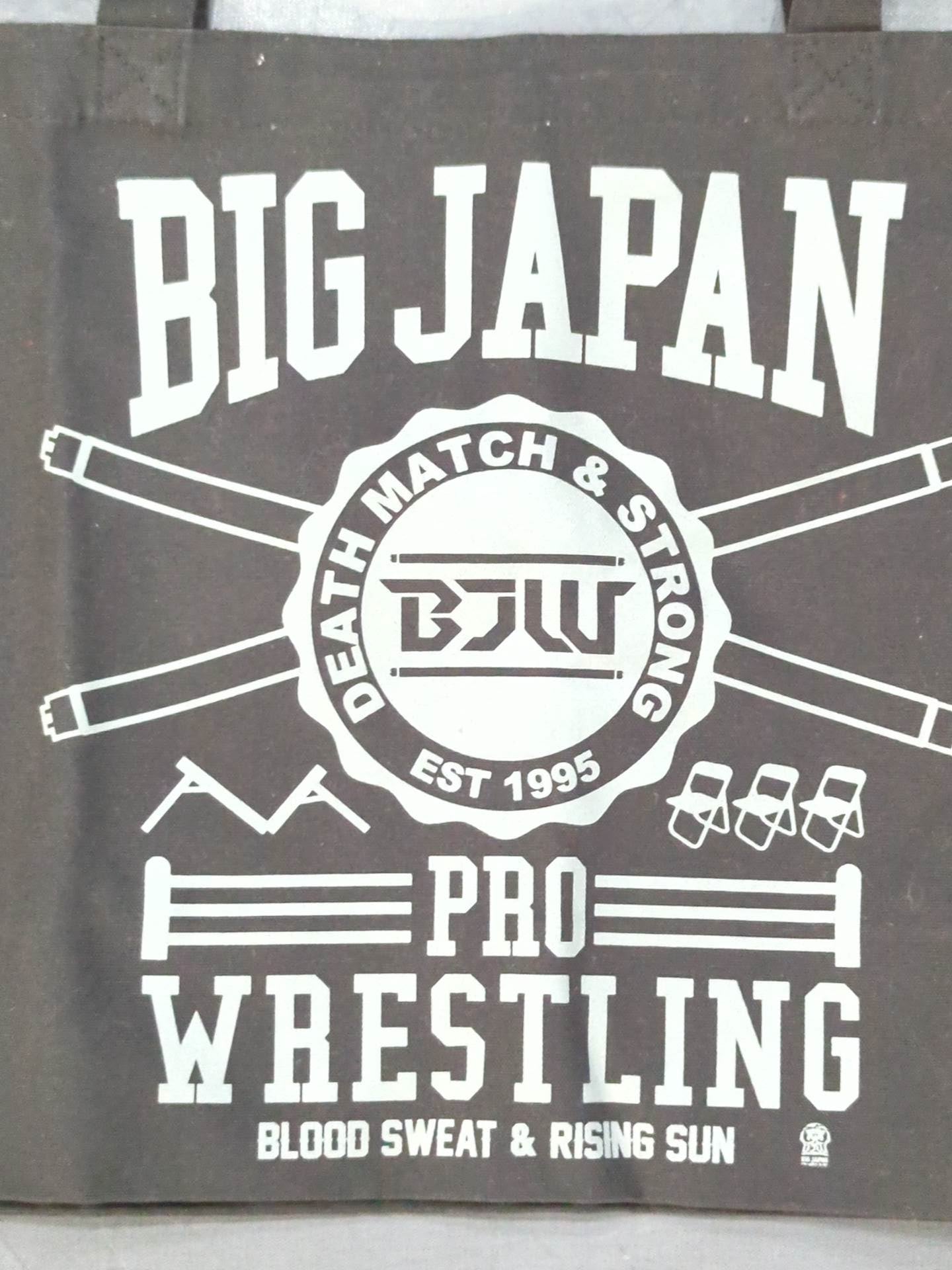 [3 fighters hand signed autograph 】Big Japan Pro Wrestling  "BIG JAPAN PRO-Wrestling " Tote Bag