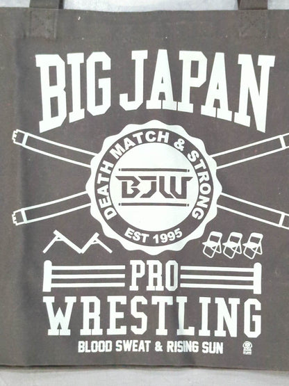 [3 fighters hand signed autograph 】Big Japan Pro Wrestling  "BIG JAPAN PRO-Wrestling " Tote Bag