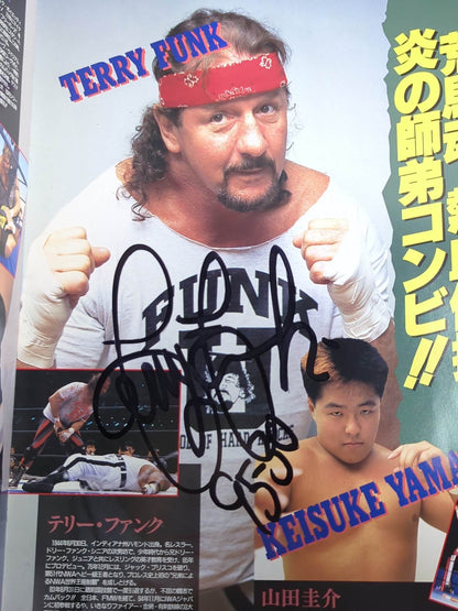 [2 fighters hand signed autograph 】NWA World Tag League ~2nd YEAR FINAL BATTLE~