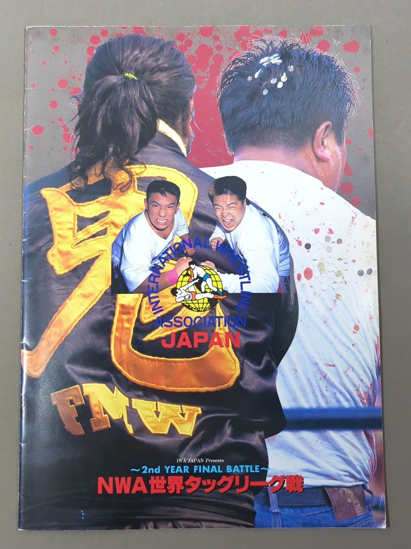 [2 fighters hand signed autograph 】NWA World Tag League ~2nd YEAR FINAL BATTLE~