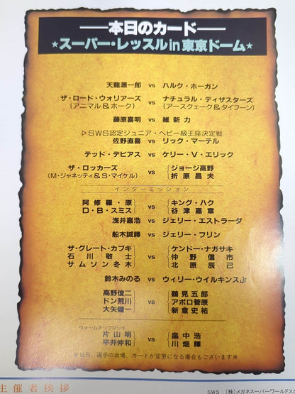 SWS / Super Wrestle in TOKYO DOME