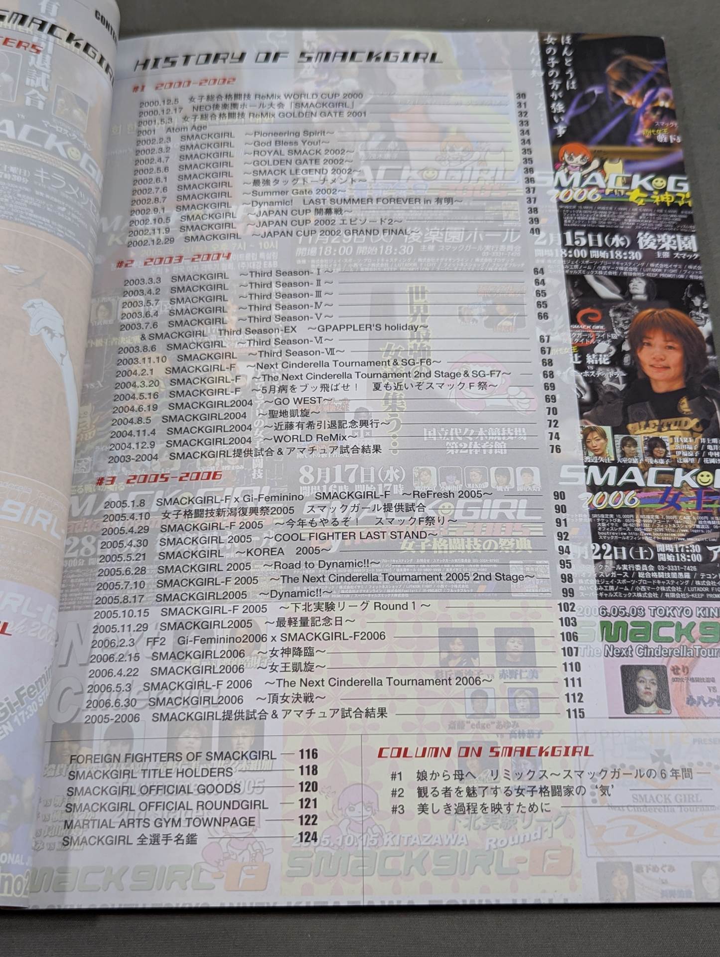 [2 fighters hand signed autograph 】SMACKGIRL OFFICIAL BOOK 2000-2006