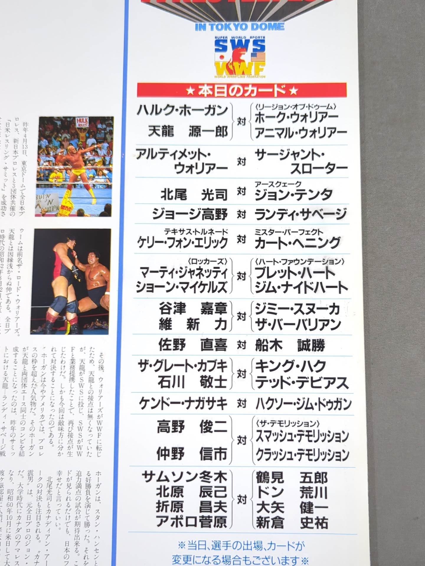 SWS / Wrestle Fest IN TOKYO DOME