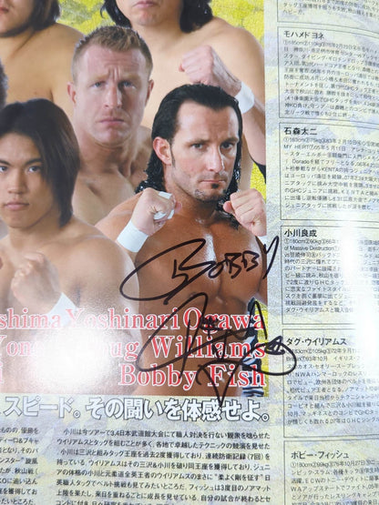[4 fighters hand signed autograph 】Autumn Navigation'07 / Japan Budokan Tournament