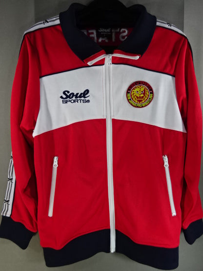 新日本プロレス×SOUL ライオンマーク スタッフ用ジャージジャケット①(レッド)