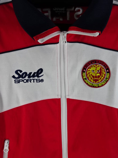 新日本プロレス×SOUL ライオンマーク スタッフ用ジャージジャケット①(レッド)