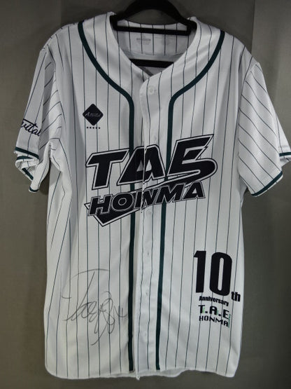 【直筆サイン入り】本間多恵 10周年記念 ベースボールシャツ
