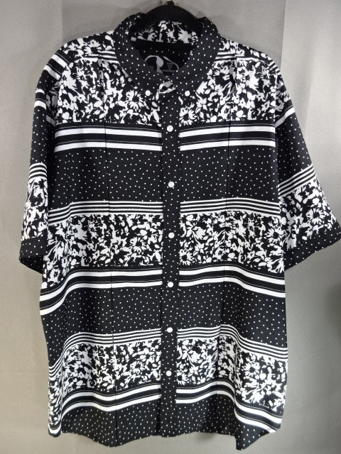 ARISTRIST AT カラーシャツ①(ブラック×ホワイト)