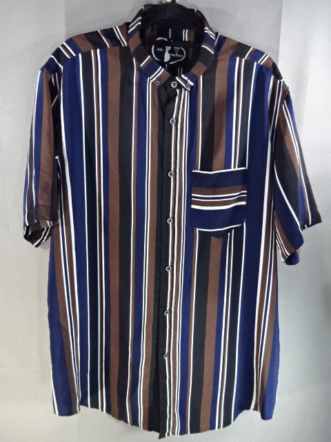 ARISTRIST AT カラーシャツ②(ブラウン×ネイビー)