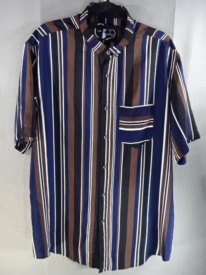 ARISTRIST AT カラーシャツ②(ブラウン×ネイビー)