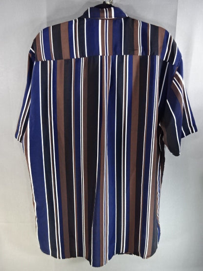 ARISTRIST AT カラーシャツ②(ブラウン×ネイビー)