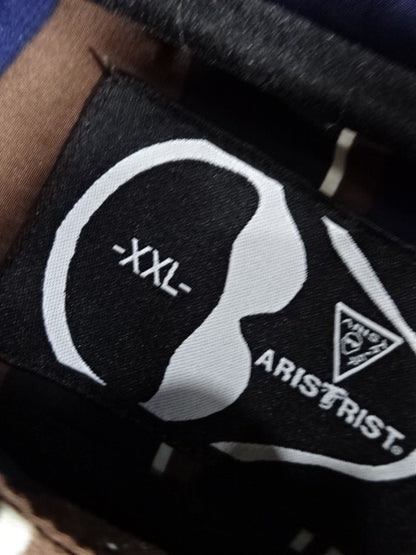 ARISTRIST AT カラーシャツ②(ブラウン×ネイビー)