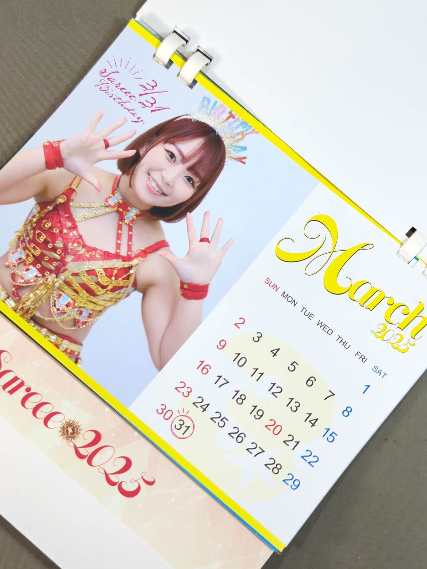 Sareee 2025年 卓上カレンダー